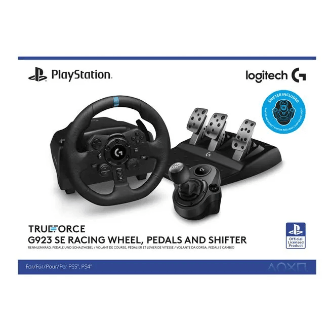Logitech G923 Racing Wheel, Pedals, and Shifter for PS5, PS4 and